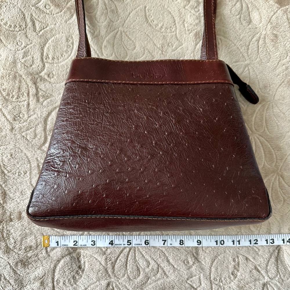 Rare Vintage Byblos Graziella Italian Leather Brown Handbag - Picture 13 of 15